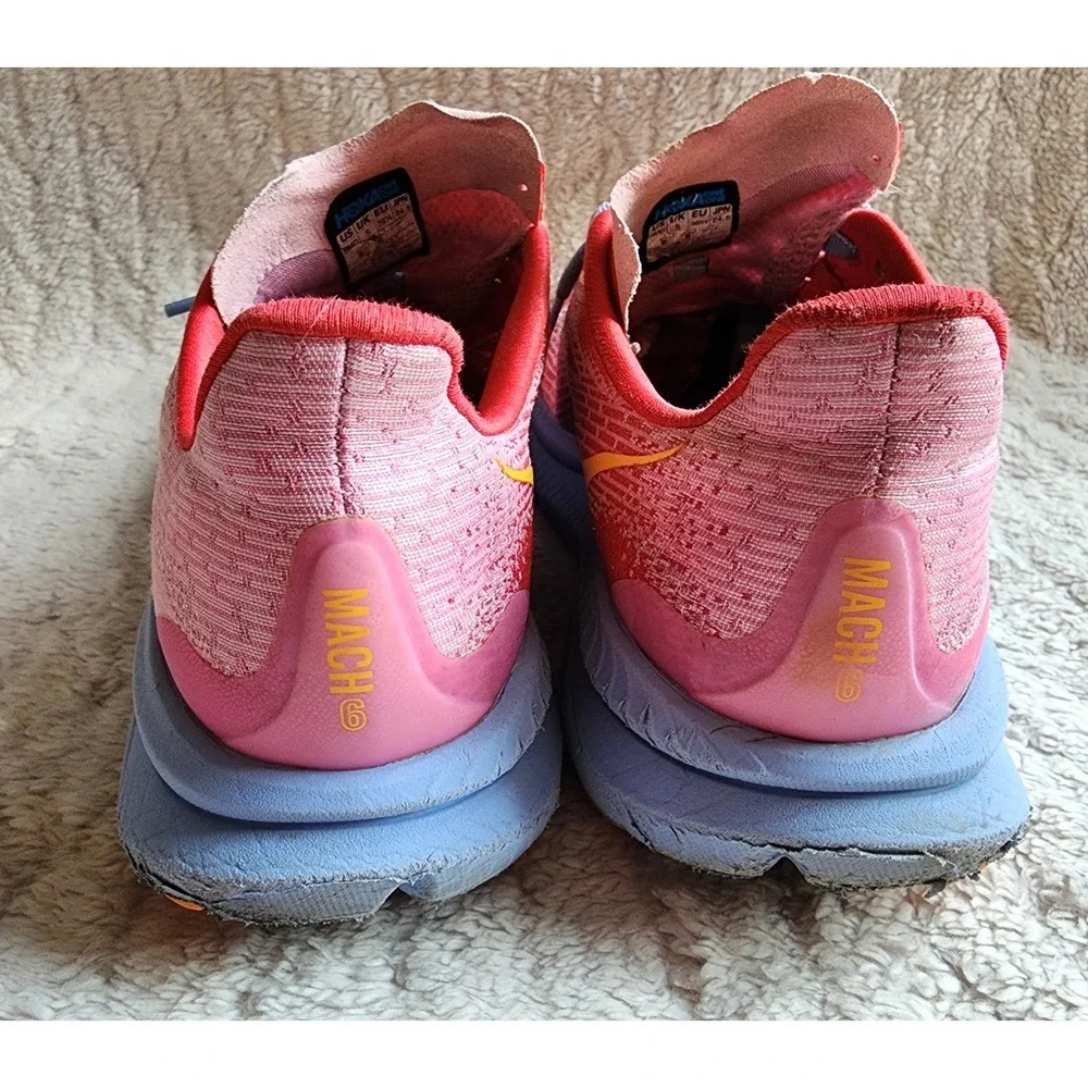 Hoka Mach 6 Youth Running Shoes Peony/Cerise Size 6MD